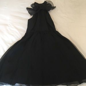 Black Cocktail Dress with Bow Detail